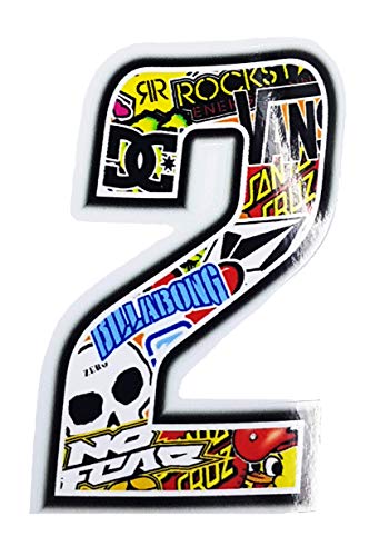 Quattroerre 13352 Numero 2 Adesivo Sticker Bomb