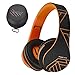 Price comparison product image PowerLocus Bluetooth Over-Ear Headphones, Wireless Stereo Foldable Headphones Wireless and Wired Headsets with Built-in Mic, Micro SD/TF, FM for iPhone/Samsung/iPad/PC - Black/Orange