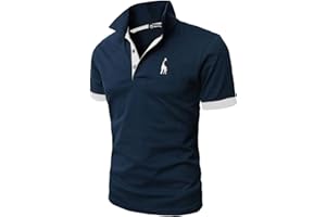 GHYUGR Polo Uomo Basic Manica Corta Tennis Golf T-Shirt Ricami Fulvi Maglietta Poloshirt Camicia