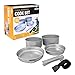 Produktbild Milestone Camping-Kochset aus Aluminium (5-teilig) - Silber