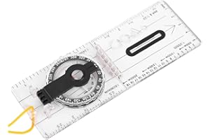 OKBYY Bussola di navigazione, bussola Explorer per la lettura della mappa della spedizione, righello leggero della mappa, bussola orienteering con declinazione regolabile per alpinismo di sopravvivenza o es