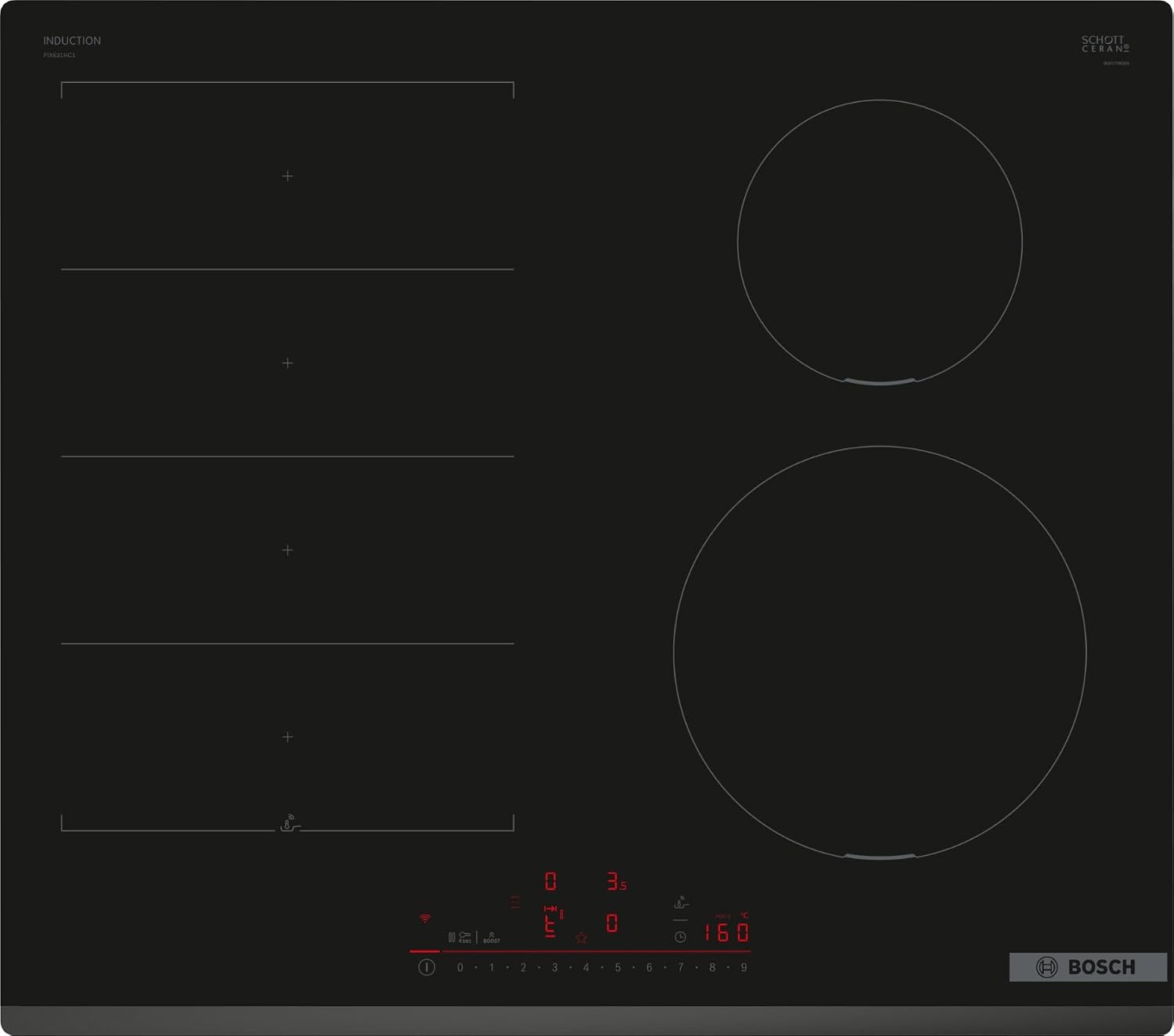 Bosch PIX631HC1E Series 6, Built-in Induction hob 60 cm Black