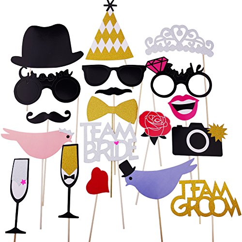 Ritche Frau Herr Foto-Stand Props Maske Kit Frohe Weihnachten Dekoration liefert für Hochzeit Valentinstag Party - 2