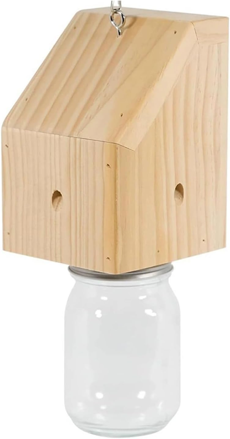 Allayu Trampa para Abejas carpinteras con Caja Fuerte Desmontable. Atrae a Las Abejas carpinteras con Cebo. Trampas Colgantes Naturales Estilo Loft, do