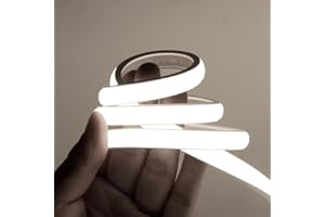 HEGEHE Ruban LED COB, Bande LED IP65 Etanche Bande Lumineuse 220V Super Lumineux 288 LEDS/M Flexible Bande lumière pour Escalier, Chambre, Noël, Fête, etc (Blanc, 5M)