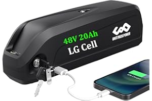 EXECYC Batterie de vélo électrique 48v 20Ah pour 500w 750W 1000W 1500W Ebike kit Roue Avant arrière Bafang Kit (48V 20Ah/HailongBattery/LG21700 Cell)(Chargeur Inclus)