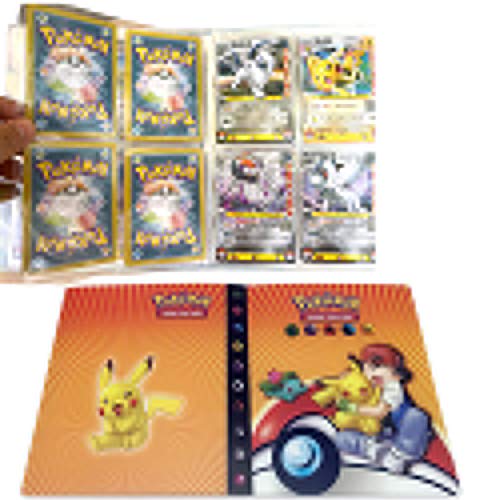 ESOOR Album de Collection de Cartes à Collectionner Professional Collection pour Pokemon - GX-EX-TCG - Carte de Jeu - 120 emplacements de Cartes Détiennent 240 Cartes - (Orange Ash)