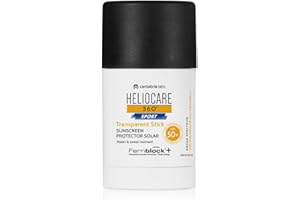 Cantabria Labs - Heliocare 360º Sport Transparent Stick SPF 50+ - 25g - Alta Fotoprotección Facial - Resistente al Agua y Sudor - Ideal para Deportes al Aire Libre