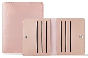 WKRTDY Porte-Cartes Homme en Cuir Rose avec Anti-Piratage RFID et 8 Emplacements pour Cartes Bancaires - Portefeuille Ultra-Mince, Portefeuille Porte-Cartes Rose