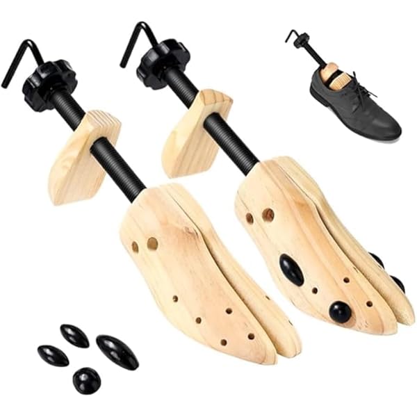 Tendiscarpe In Legno Di Faggio Regolabili - Allarga Scarpe, Anti-Piega, Per Uomo E Donna, Diverse Misure - Foto 4