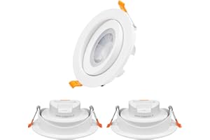 ENUOTEK Lampade Plafoniera Faretti a Spot LED da Soffitto da Incasso Orientabili Grande 12W 3000K e 4000K e 5000K Regolabile Apertura a Soffitto Diametro 120-130MM Angolo di Luce 40° Lot di 3