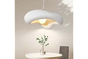 LFOUTE Nowoczesna Lampa Wisząca Kreatywna Lampy Wiszące W Kształcie Kwiatka Wisząca Lampa Wabi-Sabi Lampa Stołowa G9 Nordycki Żyrandol Do Sypialnia Pokój Dzienny Jadalnia Kuchnia Pokoju Dziecięcego(White)