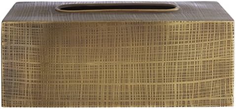 Premier Housewares Madison Tissue Box, Antique Brass Finish, Gold, 10 x 27 x 14 cm