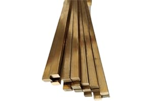 DRINCOSHOW H59 Brass Square Bar Brass Solid Rod Pack Of 2Pcs Length 250MM (250mm 2pcs,4x4mm)