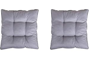 AMBIENTE HOME Ambient home Lot de 2 Coussins Arrières pour Meuble de Jardin EUROPA Gris Clair 60 x 60 x 10 cm 90405