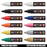 Uni-Ball Posca PC-8K Profesional Juego de 12 - Incluye un Extra Blanco y Negro