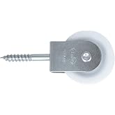 Amig - Steel Pulley for Clothes Airer with Plastic Roll 39 mm - Includes Fastening Lag Screw