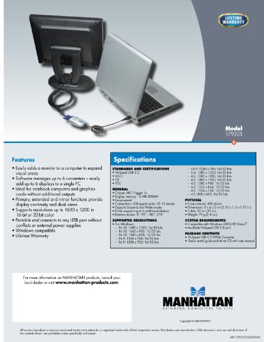 Manhattan Hi-Speed USB2.0 SVGA Konverter 179225 - 8