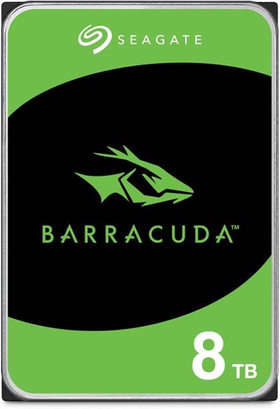 Seagate BarraCuda 8 TB Internal Hard Drive HDD – 3.5 Inch SATA 6 Gb/s, 5,400 RPM, 256 MB Cache for Computer Desktop PC (ST8000DMZ04/004)