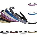 JUSTFOX - Glitzer Haarreif in der Farbe Gold - 