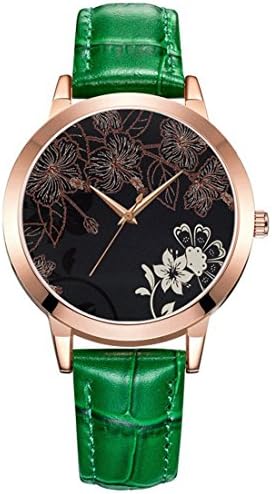 Wollways Fashion Ladies Watch Floral Flower Face Quartz Analogue Display Strap Water Proof For Women