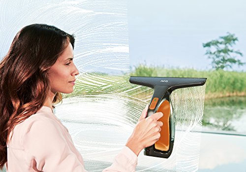 AEG Fenstersauger / Flächenreiniger WX7-60CE1 (60 Min. Laufzeit, Lithium-Power-Akku, nur 60dB(A), inkl. 1 Aufsatz und Zubehör, Abziehlippen aus Naturkautschuk) Fensterreiniger in Orange - 2