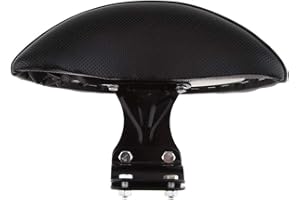 Tenlacum Motorcycle Adjustable Backrest Driver Rider Back Rest Passenger PU Pad - Universal Fit - Black