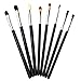 Sanwood 8x Eye Brushes Set Blend Eyeshadow Angled Smoked Makeup Brush