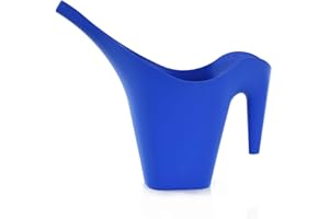MINTRA HOME Mintra Arrosoir Plastique 2L Solide, Arrosoir Plante Intérieur, Arrosoir Extérieur Jardin, Arrosoir Bonsai, Durable, Patio, Balcon, Pelouse, sans BPA, 29.5X 34.5 x12 cm, (Bleu)