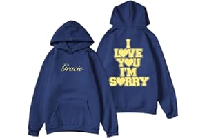 RYSXJLX Gracie Abrams 'I Love You I'm Sorry 2024' bluza z kapturem unisex retro moda klasyczna bluza z długim rękawem