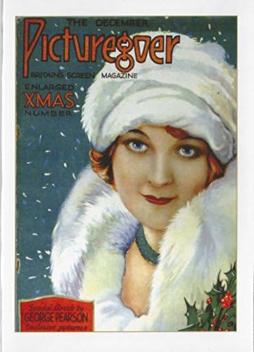 Vintage Image PICTUREGOER XMAS COVER Beautiful Film Star Fur Coat CHRISTMAS CARD