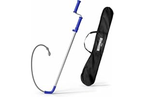 Meisterfaktur Spirala do czyszczenia rur do toalet [1,8 m] – spirala do ciężkich zatorów WC – dzięki silikonowej ochronie bez uszkodzeń – bezpieczne usuwanie zapchania toalet