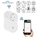 Produktbild Smart Steckdose APP Fernbedienung WiFi Wireless Sockel Voice / Remote / Timer Control Steckdose mit 5V USB Ausgang EU Plug für Android IOS Smartphone (Set von 3 Stück)