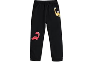 Codkkre Boys Sweatpants Dinosaur Sports Trouse Jogger Activewear Pants Kids Jogging with Slank Pockets 3-7 Years