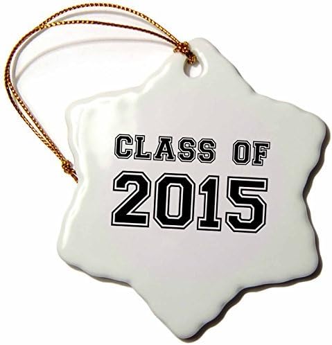 cwb2jcwb2jcwb2j 3-Inch Porcelain Snowflake Decorative Hanging Ornament, Inspirationzstore Typography - Class Of - Graduation Gift - Graduate Graduating High School University Or College Grad Black