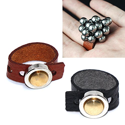 Preisvergleich Produktbild Toparchery Braun Stahlrundkugelnhalter---magnetischer Ring für Slingshot Schleuder Zwille Katapult Steinschleuder Sportschleuder Schleuder geeignet für viele Outdoor und Freizeitaktivitäten