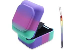 ZEENOEN Etui na Bitzee Digital Pet, silikonowe etui na Bitzee Disney, skóra ochronna do Bitzee Magicals, ze smyczą (fioletowo-różowo-niebieski)