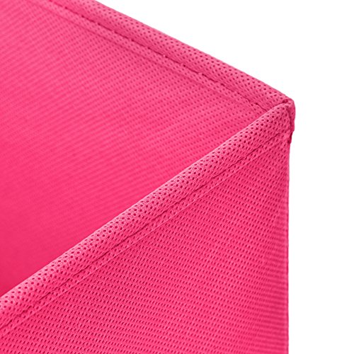 2x Aufbewahrungs Korb Pink Faltbox 32 x 32 x 32 cm Regalkorb faltbar mit Deckel - 3