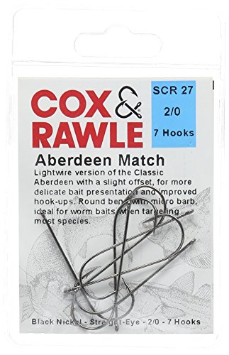 Cox & Rawle Aberdeen Match Hook - Black, Size 2/0
