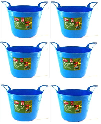 7 Litre Mini Gummi Flexi Tub Korb Aufbewahrungsbehälter Gartenarbeit DIY Haushalt - Blau