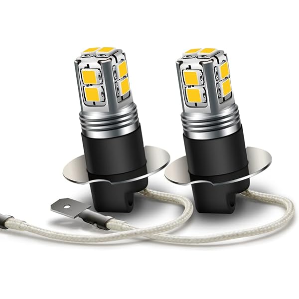 H3 Led-lamp, 12v 55w H3 Led-koplamplamp 2 Stuks H1 H3 12V‑24V 10W Auto High Power Bright LED-mist-daglichtlampen H3 12v-24v Led-lampen 80w