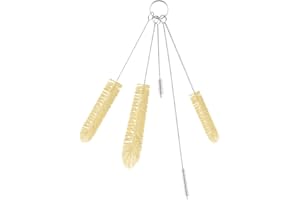 NYGGTYK 1 set con 5 spazzole per la pulizia delle bottiglie, spazzola per la pulizia della cannuccia, spazzola per la pulizia delle bottiglie d'acqua, set per la pulizia delle bottiglie, piccola spazzola per