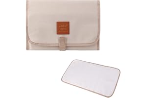 JTKREW 1 x Foldable, Comfortable Nappy Mat, Foldable Changing Mat, Waterproof Nappy Mat with Magic Stickers for Trips, Travel, Tours