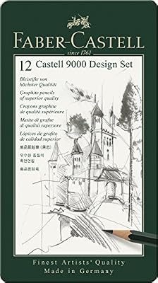 Faber-Castell 119064 Set "Design" de 12 crayons graphite CASTELL 9000