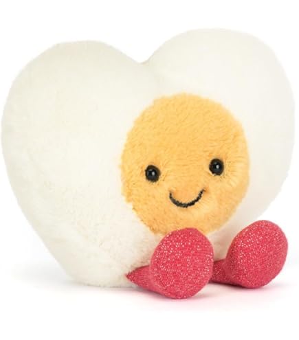 Jellycat Amuseable Happy Boiled Egg - L: 4 cm x l: 8 cm x h: 14 cm