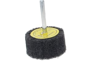 Utoolmart 6mm Shank 2 inch Dia 800 Grit Cylindrical Head Nylon Fibre Abrasive Flap Wheel Gray 4pcs