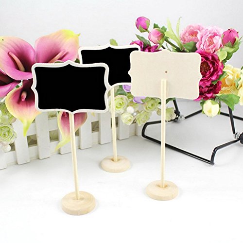 Bcony Wolken Mini Kleine Tafel Kreidetafel Holz Nachricht Board Halter mit Ständer für Party Hochzeit Tisch Nummer/Tischkarte Einstellung Dekoration - 5