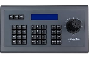 Zowietek PTZ Kamera 3D Joystick Controller | PTZ Serielle Tastatur | Visca PELCO-D/P | RS232 RS422 RS485 | Controller für NDI PTZ Kamera Live Streaming in Kirche, Meeting, Videokonferenz