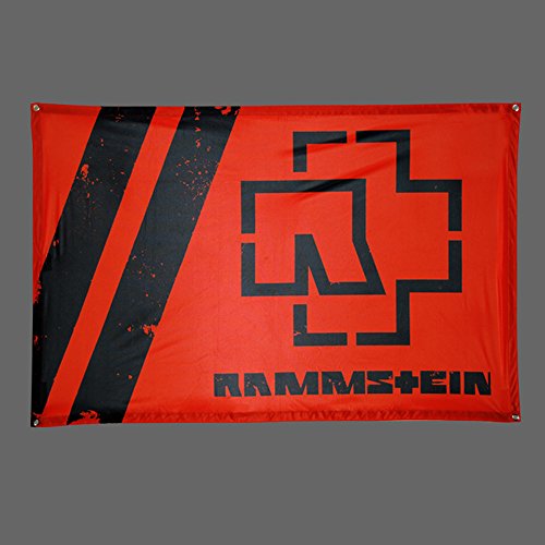 Rammstein - rot - Posterflagge 100% Polyester Musik Fanartikel - Grösse 150x100 cm