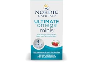 ‎NORDIC NATURALS Ultimate Omega 2X, 1120mg, Erdbeergeschmack, 60 Mini-Weichkapseln
